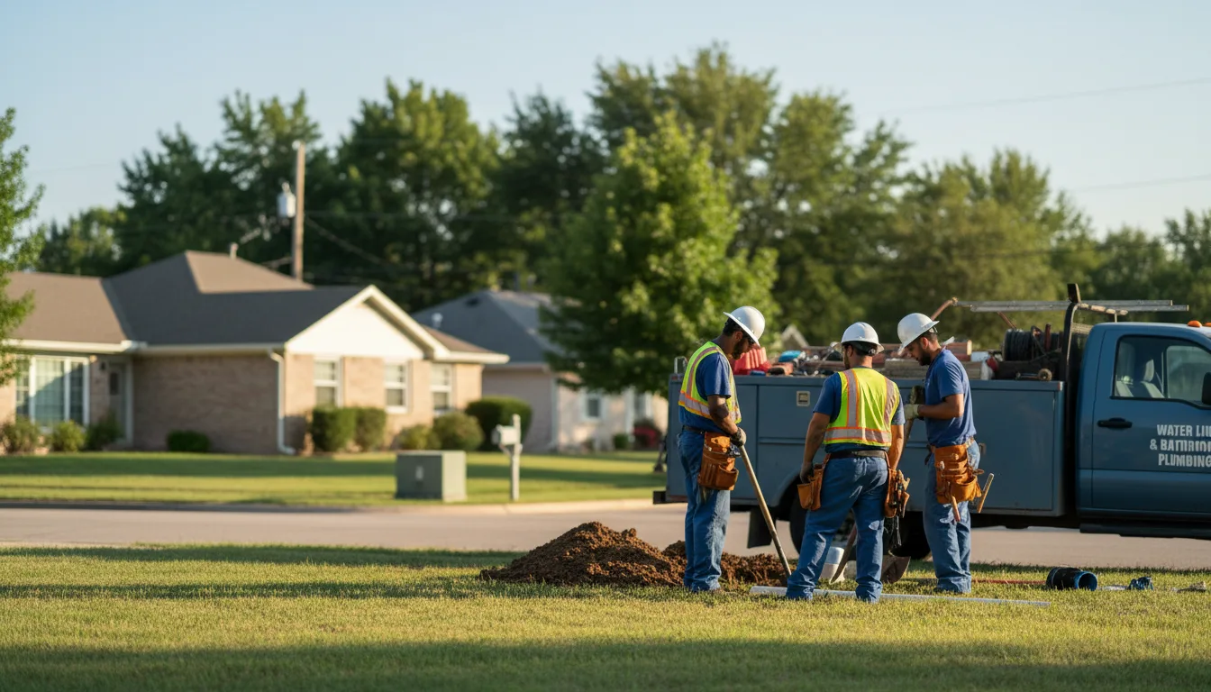Residential water line and bathroom plumbing service in Rugby, TN